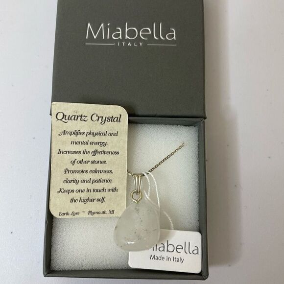 New! Miabella| 925 Sterling Silver| Made in Italy| Love Quartz healing crystal - Picture 3 of 13
